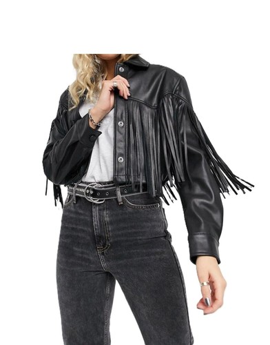 Veste motard franges - à,