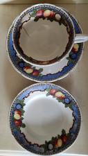TASSE A THE ET 2 SOUCOUPES EN PORCELAINE ANGLAISE DE GROSVENOR J & G TRES ANCIEN