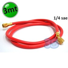 Tuyau flexible rouge 300 cm 1/4 SAE pour gaz réfrigérant