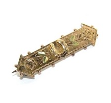Broche En Or Jaune 9 Carats Pour Femmes Antique Poinçonnée Chester 1897