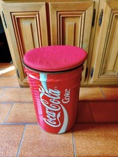 Tabouret Bidon Poubelle Coca-Cola publicité