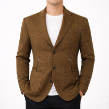 VESTE BLAZER MARRON HOMME