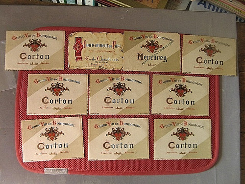 1687 lot de - , etiquettes