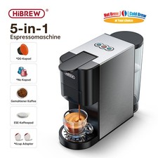 HiBREW Machine à café 5 en 1, expresso à capsules, Dolce, lait, Nespresso, ESE
