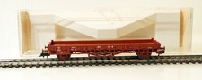 FLEISCHMANN 5227 F ECHELLE HO 1/87 SNCF WAGON PLAT JQo 2 ESSIEUX EP. 3 + BOITE