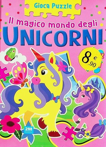 Unicorno gioca puzzle - unicorno.,
