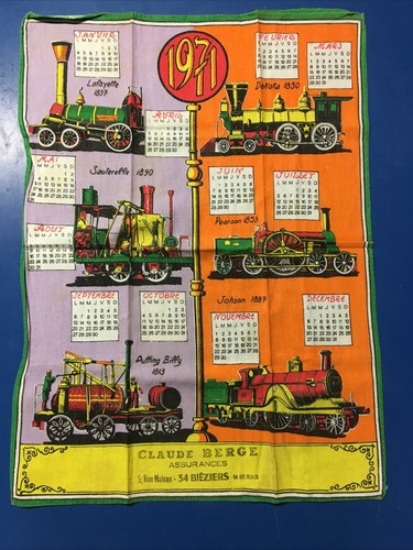 1971 calendrier tissu - 1971,