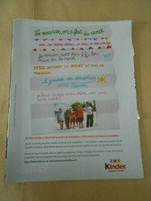 Publicité 2010 Advert Kinder cet été a offert 1 semaine vacances à 1000 enfants