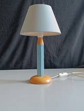 A2/?️VINTAGE LAMPE DE CHEVET / BUREAU ENFANT CRAYON EN BOIS PEINT EN BLEU ?️