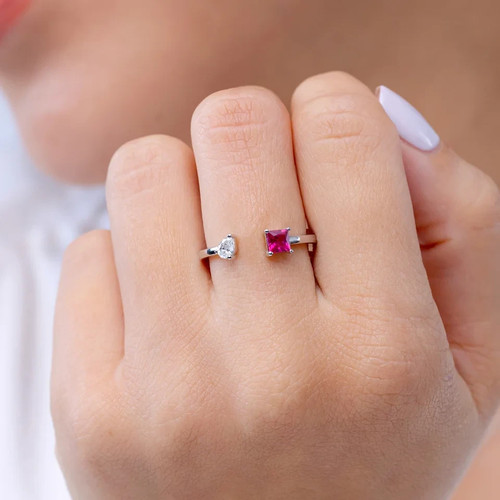 Bague diamant poire princesse