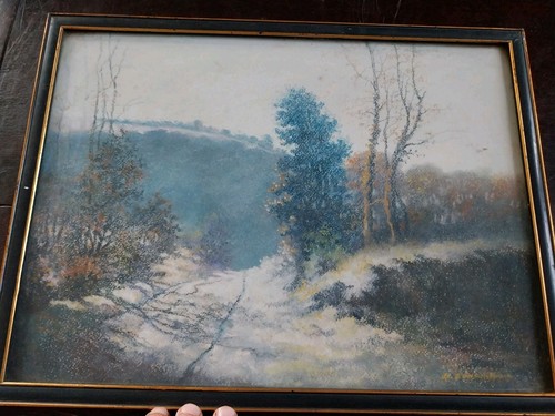 Peinture ancienne pointillisme - peinture,