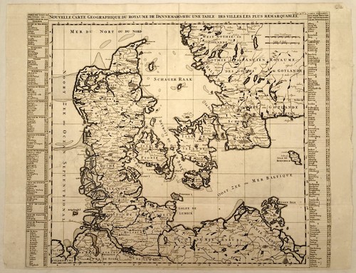 Carte ancienne danemark - ancienne, atlas