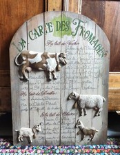 Panneau en bois Country corner "La carte des fromages"