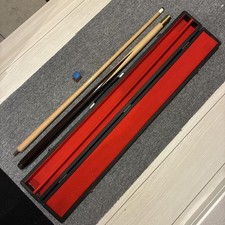 Jeu de repères de billard en bois avec étui rigide, craie, d'occasion