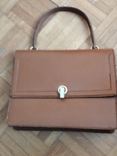Sac à main vintage cuir fauve "porc véritable" années 60/70