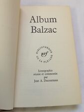 Album Balzac la pléiade 1962