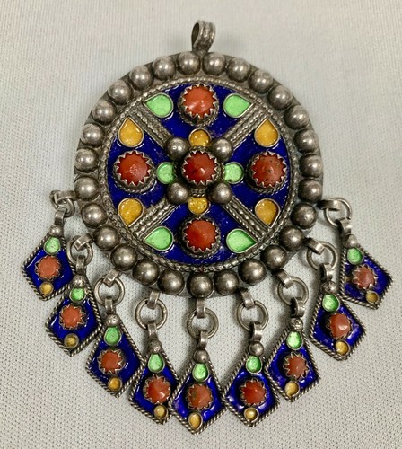 Broche pendentif ethnique - broche,
