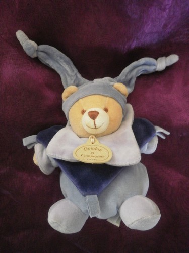 Doudou boule ours - doudou, marine