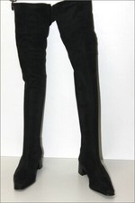 NEOMI  Bottes Cuissardes Pointues  Textile Stretch Noir T 4 / 37 TBE