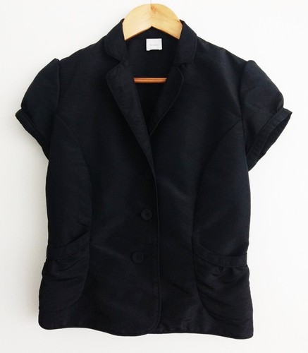 Veste noire manches - , courtes