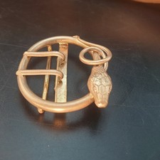 Boucle de ceinture Art Déco Forme de serpent Laiton Début XXe