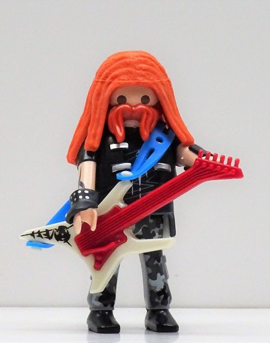 Heavy metal guitariste - heavy,