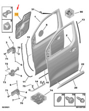 Joint de porte avant droit
