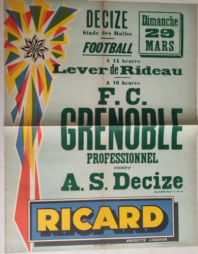 Affiche ancienne football - ancienne,