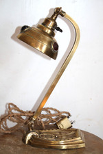 lampe de bureau en laiton à poser -art nouveau col de cygne articulée