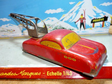 ANCIEN JOUET FRANCE CR  RARE DEPANNEUSE  POMPIER TOLE JEP JOUSTRA 1950 AR MEMO