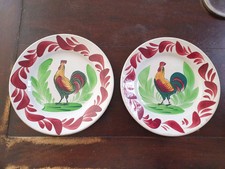 2 ASSIETTES PLATES TERRE DE