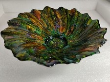 Plat Coupe Vide Poche en Verre Laque Line fait Main Collection Vaisselle