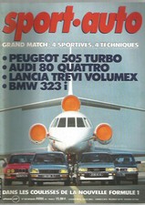 SPORT AUTO N°255 505 TUR. / AUDI 80 QUATTRO  / LANCIA TREVI VOLUMEX / BMW 323 i