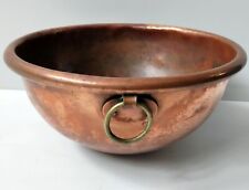 BASSINE CUL DE POULE CUIVRE POIGNEE BRONZE ANCIEN XIXème