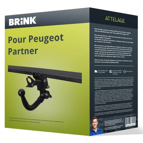 Attelage pour peugeot partner - pour,