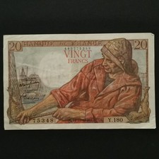 BILLET CIRCULE 20 FRANCS 14 10