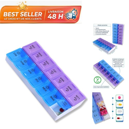 Medipill pilulier semainier - semainier, 14