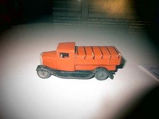 JOUET RENAULT CIJ PLATRE ET FARINE CAMION POUBELLE  -  ORIGINAL - JOUET ANCIEN