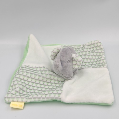 Doudou plat éléphant gris