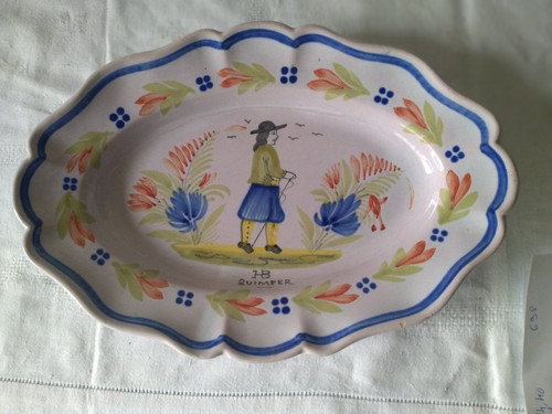 Ancien plat ovale - ancien, quimper