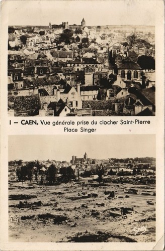 Cpa caen vue - caen,
