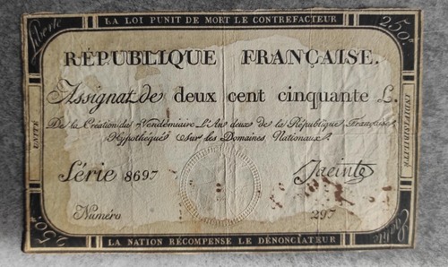 France assignat 250 livres - de,