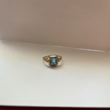 14k Gold Art Deco Turquoise