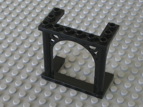 Lego black brick arch 6 - black, x
