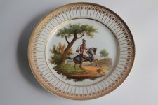 Assiette porcelaine Vieux Paris Empire XIXe siècle (64278)