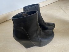 BOOTS NEUFS CUIR NOIR RICK