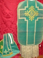Chasuble VERTE en Velours de