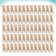  Mini pinces à photos en bois Burlywood, 100 pièces, pour cartes mémos, stockage