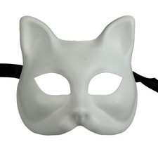 Masque de Venise Blanc à Peindre Chat pour Enfant Carnaval Venitien # 1085