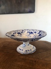 ANCIEN COMPOTIER EN FAÏENCE DE CREIL ET MONTEREAU décor FLORA  (n°2)